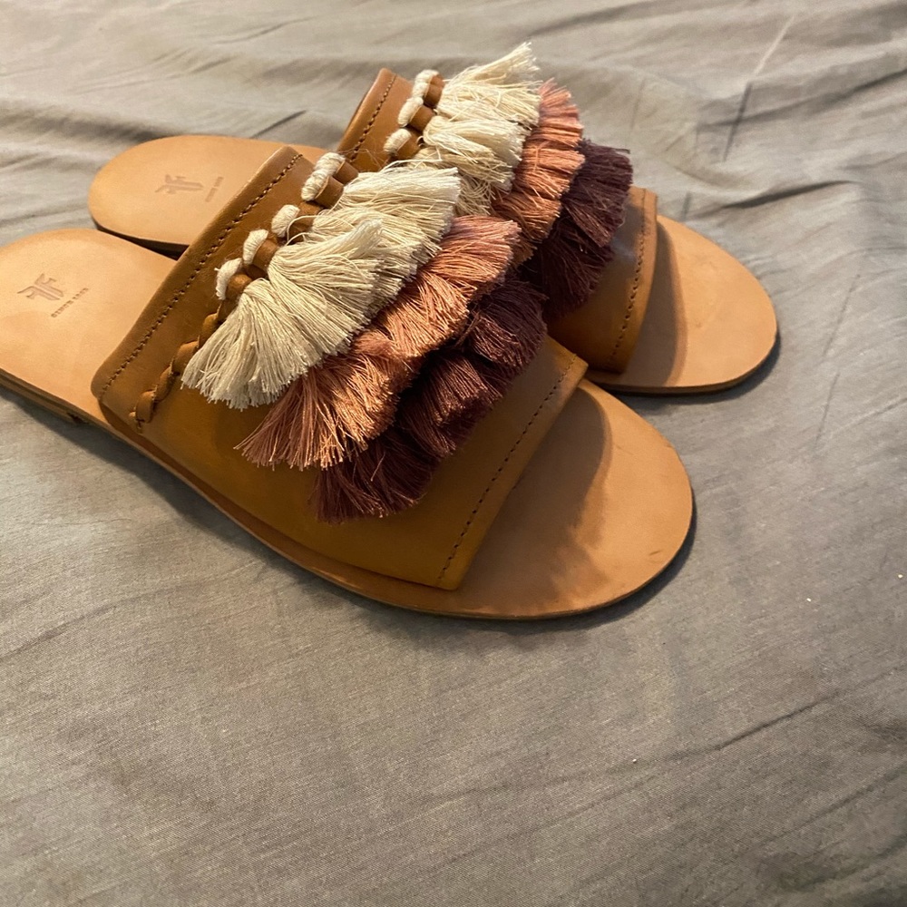 Frye Riley Tassel Sandals